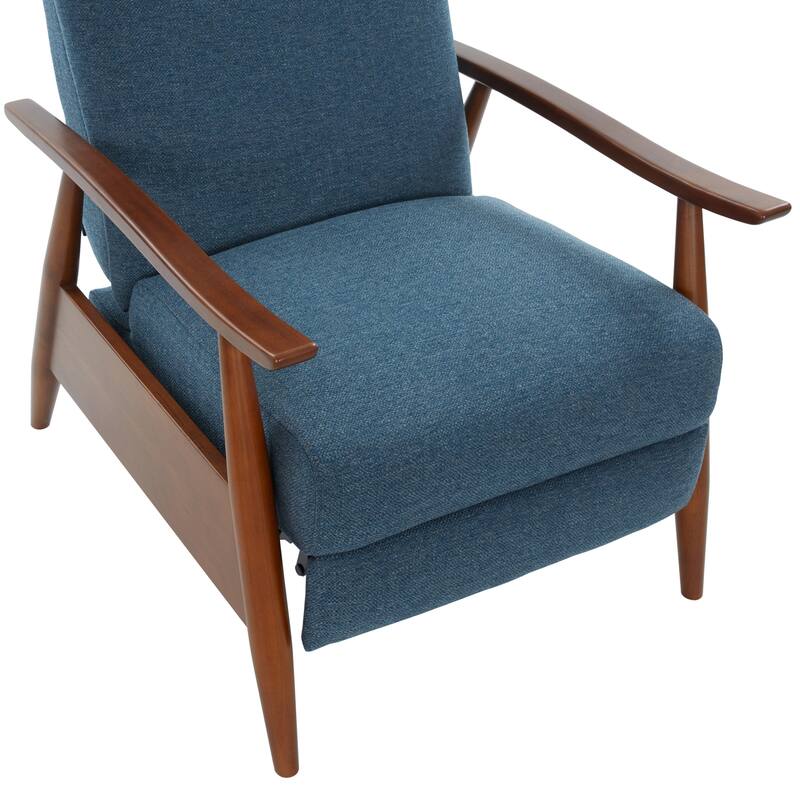 Taylor Wood Arm Push Back Recliner in Performance Fabric by Greyson Living