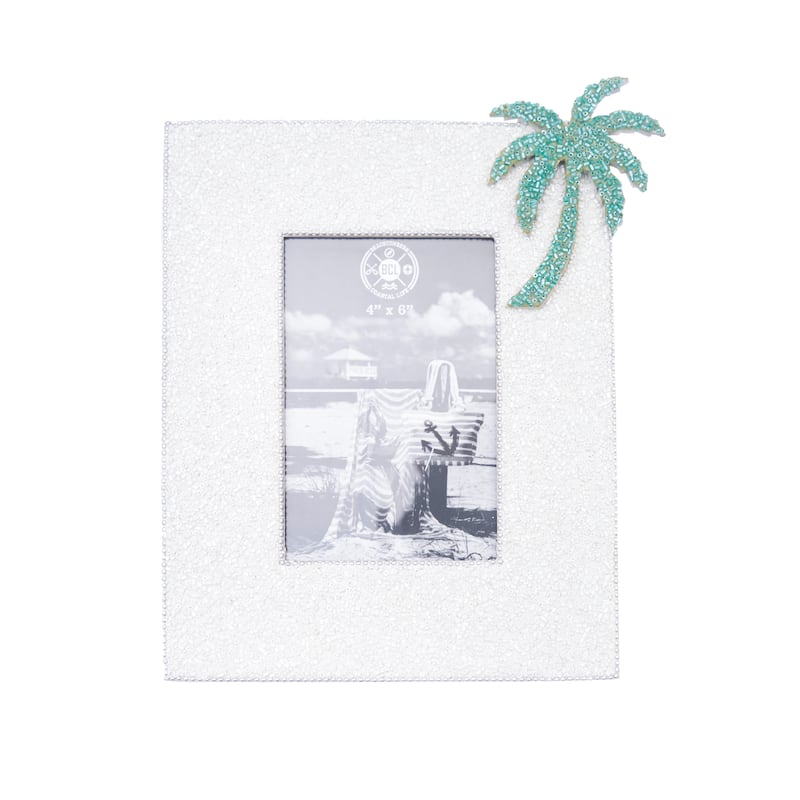 Palm Tree Photo Frame 9.5 x 7.5 x 0.5 Inches.