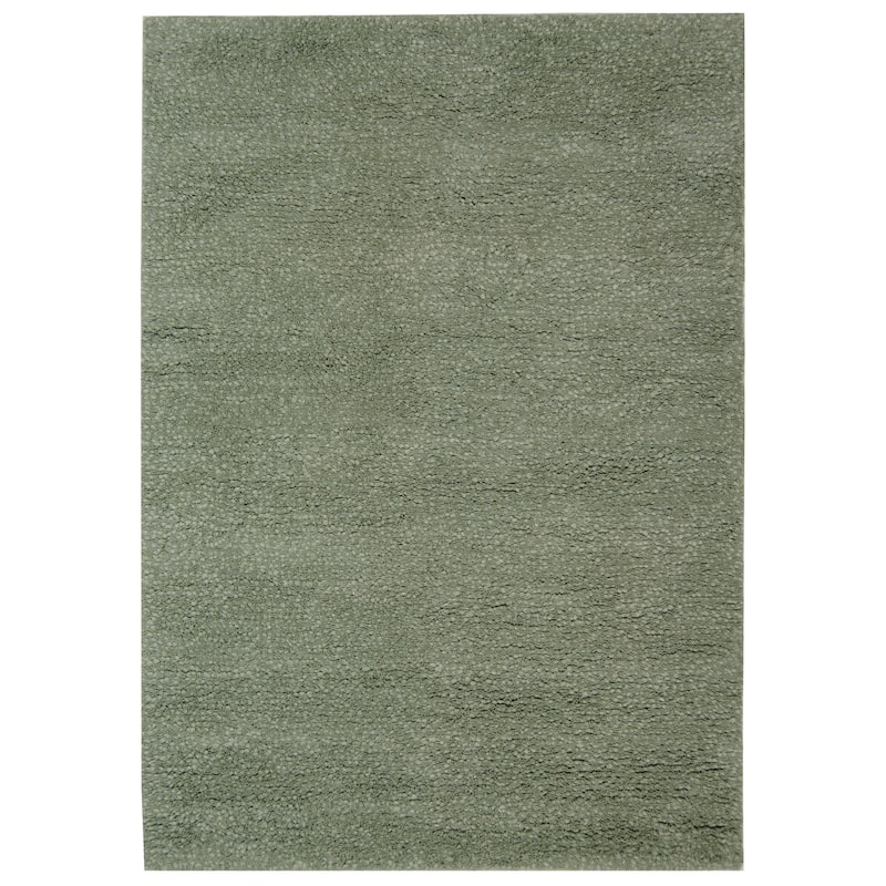 SAFAVIEH Handmade Tribeca Petrina Modern Solid Wool Rug - 8' x 10' - Grey/Green