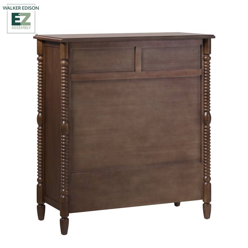 Walker Edison Easy Assembly 5-Drawer Dresser with Wood-Turning Detail