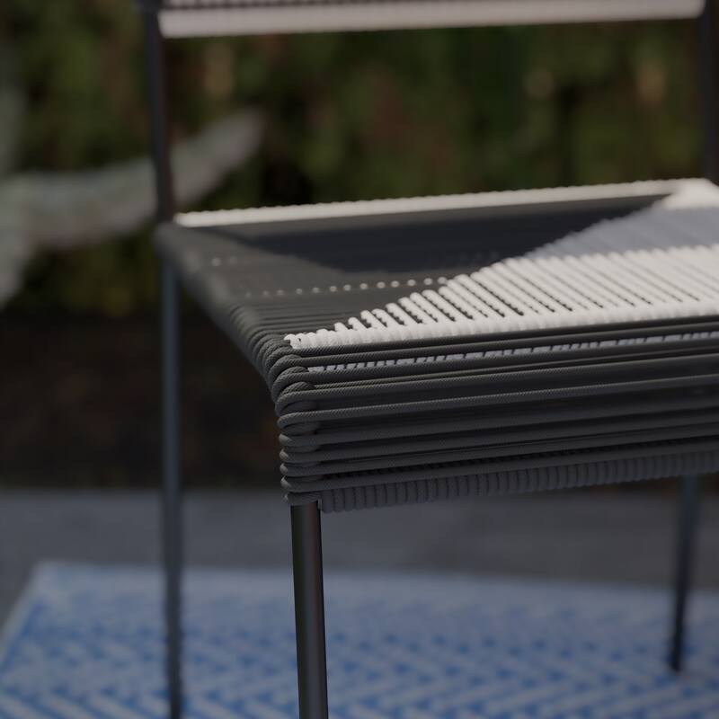 SEI Furniture Watkins Woven Stackable Patio Chairs (Set of 2)