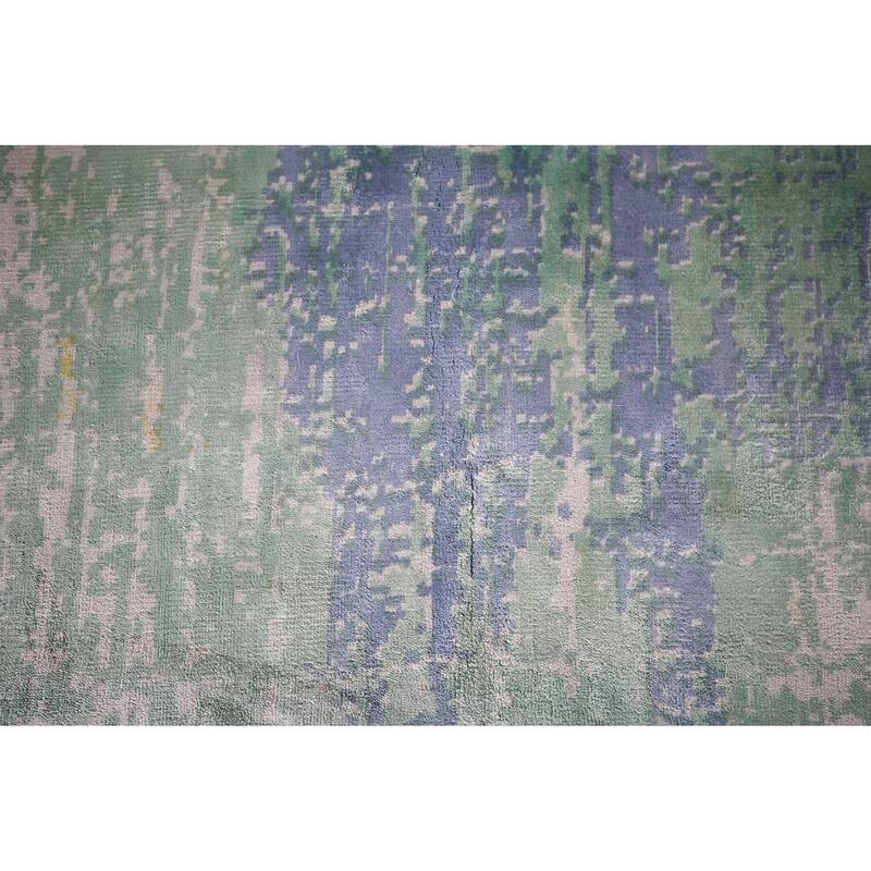 Contemporary Abstract Indian Accent Rug Handmade Wool Carpet - 4'5" X 6'5"