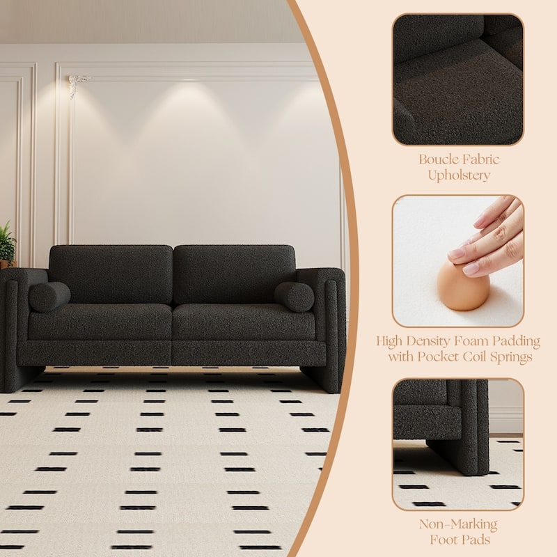 JASIWAY Modern Upholstered Sofa Sectional Sofa