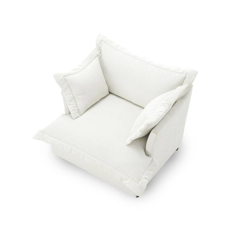 39"W Oversized Upholstered Chenille Comfy Cloud Accent Armchair