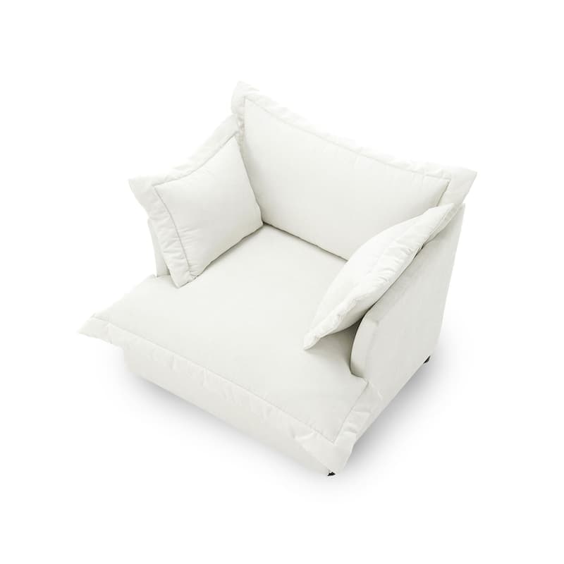 Double Layer Cushion Comfy Cloud Modular Sectional Sofa Couch Ottoman