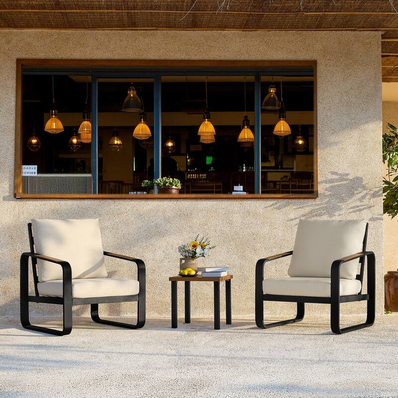 3-Piece Outdoor Patio Conversation Set
