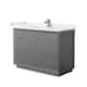 Option Dark Gray / Carrara Cultured Marble Top / Brushed