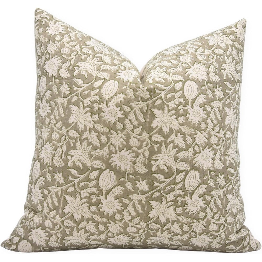 Fabdivine Cotton Farmhouse Block print pillow Cover