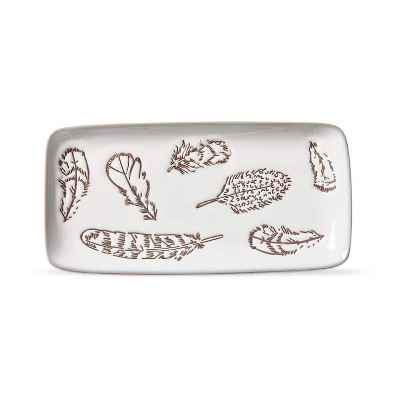 Floating On The Wind Multicolor Ceramic Serving Platter - 11.8" x 5.9" x 1.1" - Dishwasher Safe for Summer Entertaining