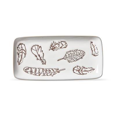 Floating On The Wind Multicolor Ceramic Serving Platter - 11.8" x 5.9" x 1.1" - Dishwasher Safe for Summer Entertaining