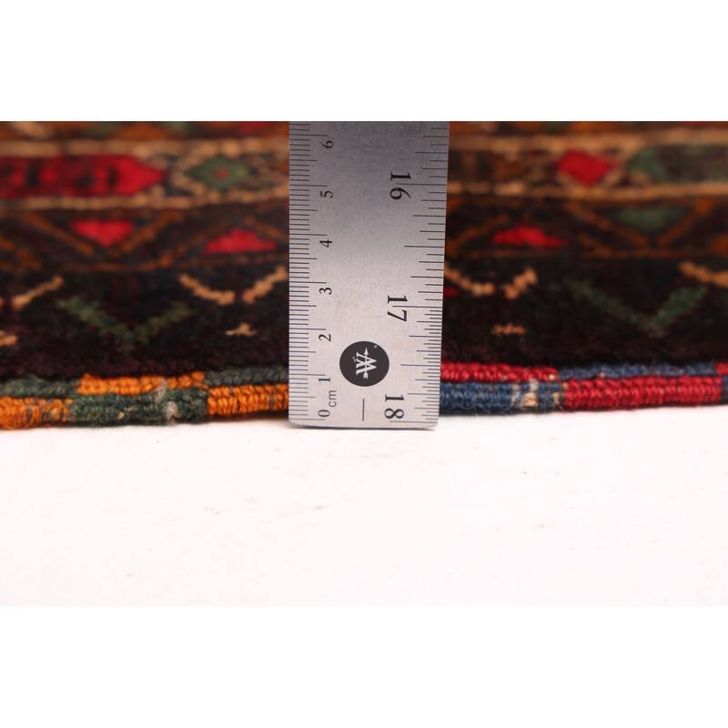 ECARPETGALLERY Hand-knotted Teimani Cream, Dark Navy Wool Rug - 3'10 x 6'2