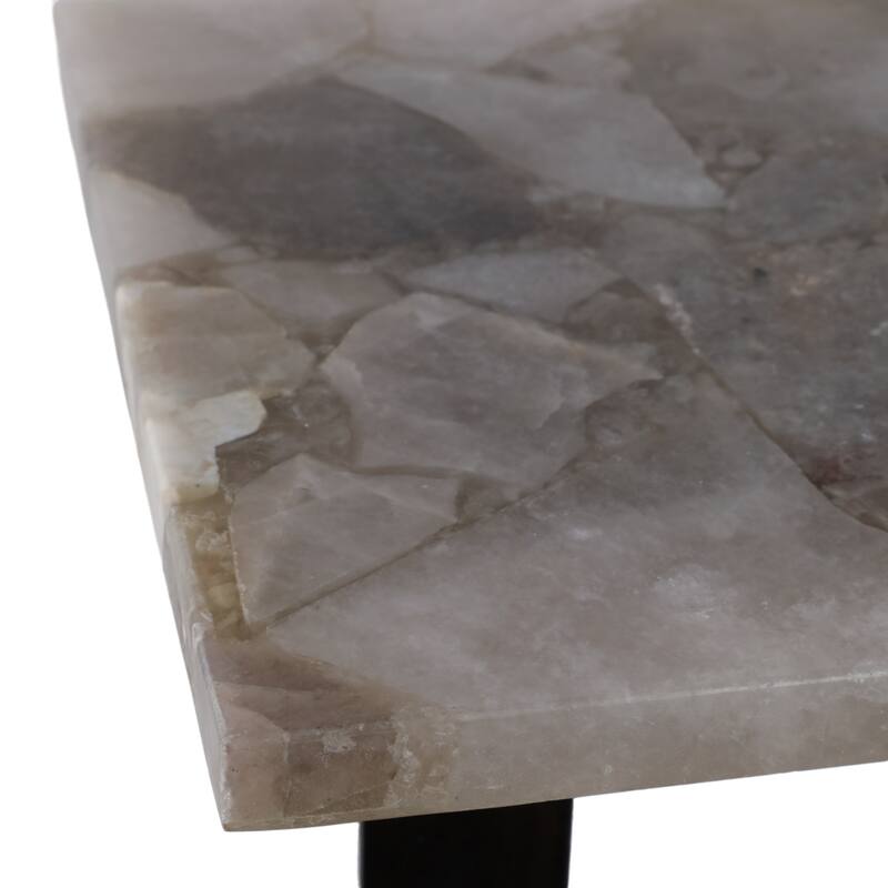 Metal Accent Table Modern Geometric Base Sleek Contemporary Design