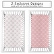 preview thumbnail 2 of 4, Sweet Jojo Designs White and Pink Bows Girls 2 Pack Fitted Crib Sheets - Blush Bow for Shabby Chic, Ballet, Ballerina Collection