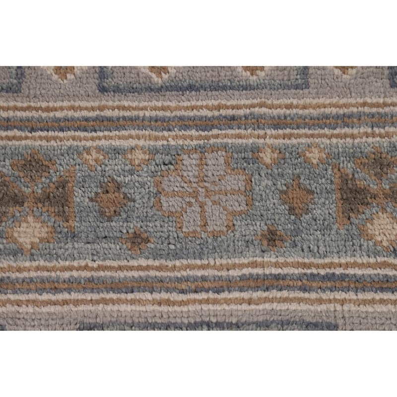 Ivory & Gray Khotan Oriental Area Rug Handmade Wool Carpet - 8'9"x 11'10"