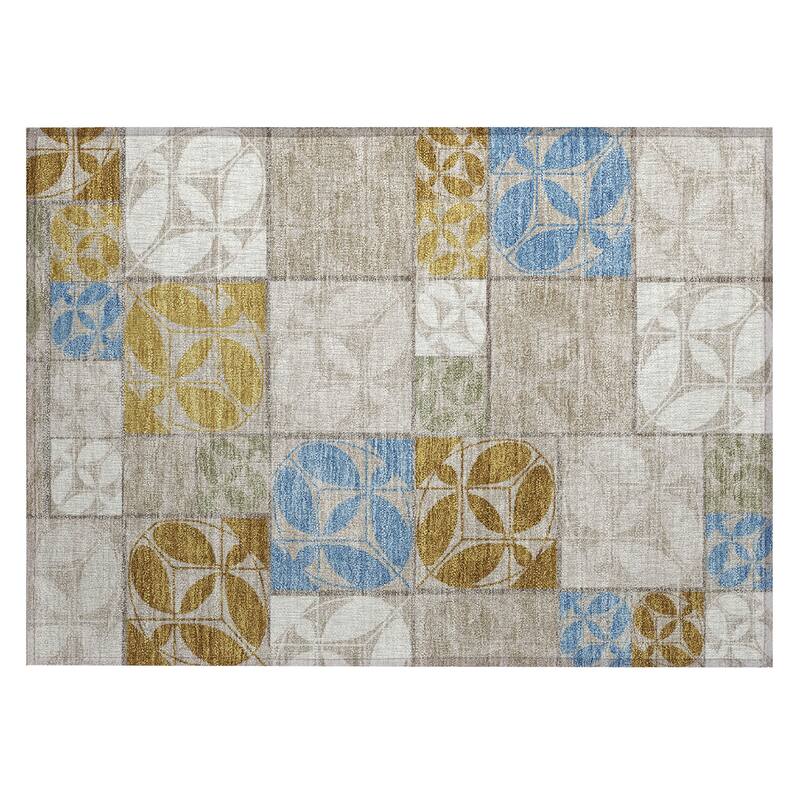 Machine Washable Indoor/ Outdoor Patch Lupton Chantille Rug