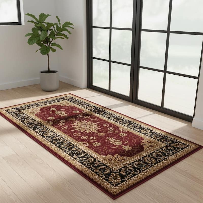 HomeRoots Zope Oriental Modern Runner Area Rug - 2' X 7'