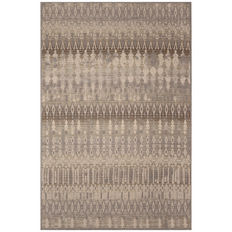 Liora Manne Riviera Vienna Indoor/Outdoor Area Rug - 1'11" x 7'6" - Neutral - Runner