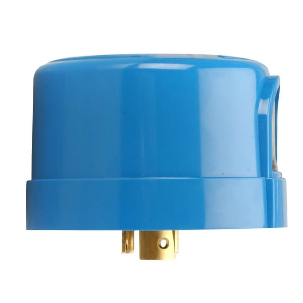Woods 59412 Heavy-Duty Outdoor Twist-To-Lock Photocontrol, Blue, 110-277V