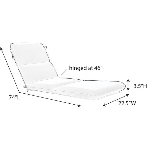 dimension image slide 2 of 3, Sunbrella Chaise Lounge Cushion