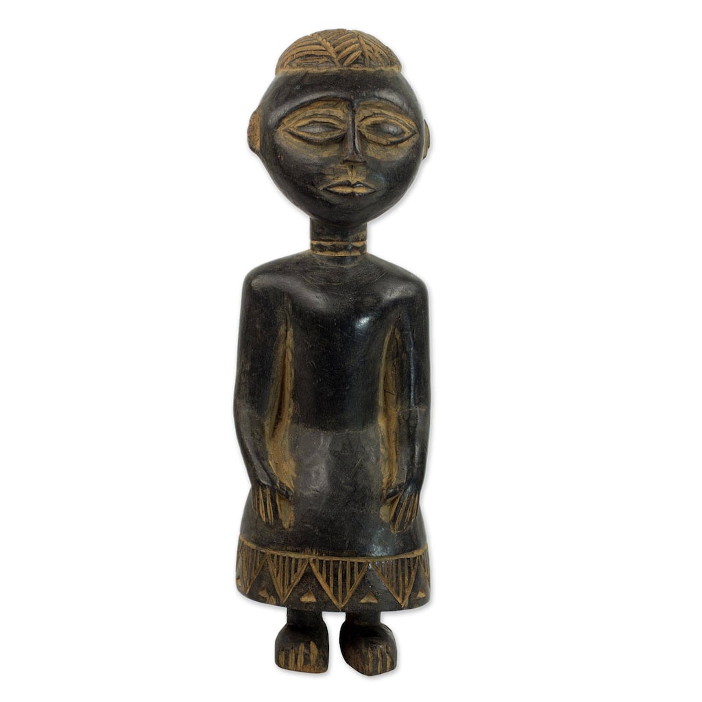 Handmade Ashanti Poise Wood sculpture (Ghana)