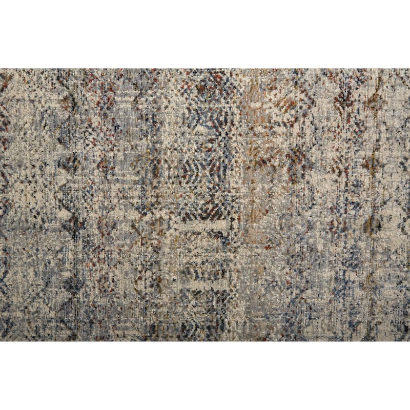 Grand Bazaar Frencess Machine Made Distressed Transitional Area Rug