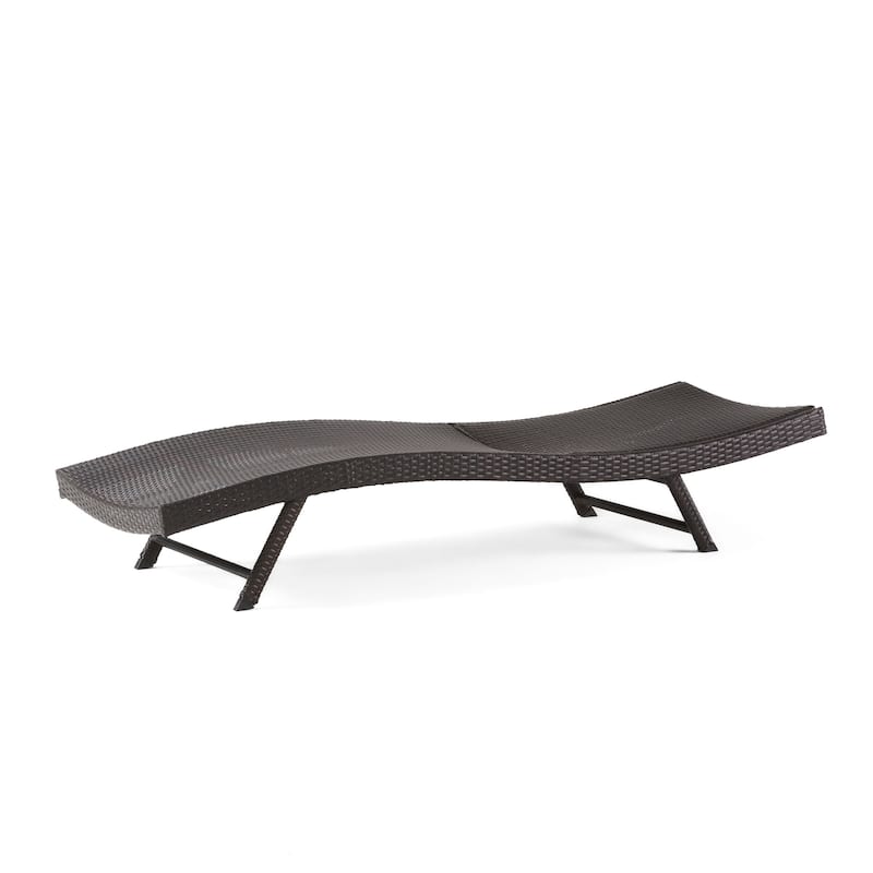 Kauai Outdoor Wicker Chaise Lounge (Set of 2) by Christopher Knight Home - N/A