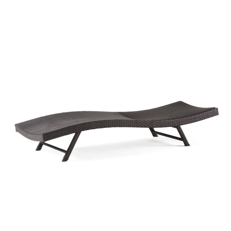 Kauai Outdoor Wicker Chaise Lounge (Set of 2) by Christopher Knight Home - N/A