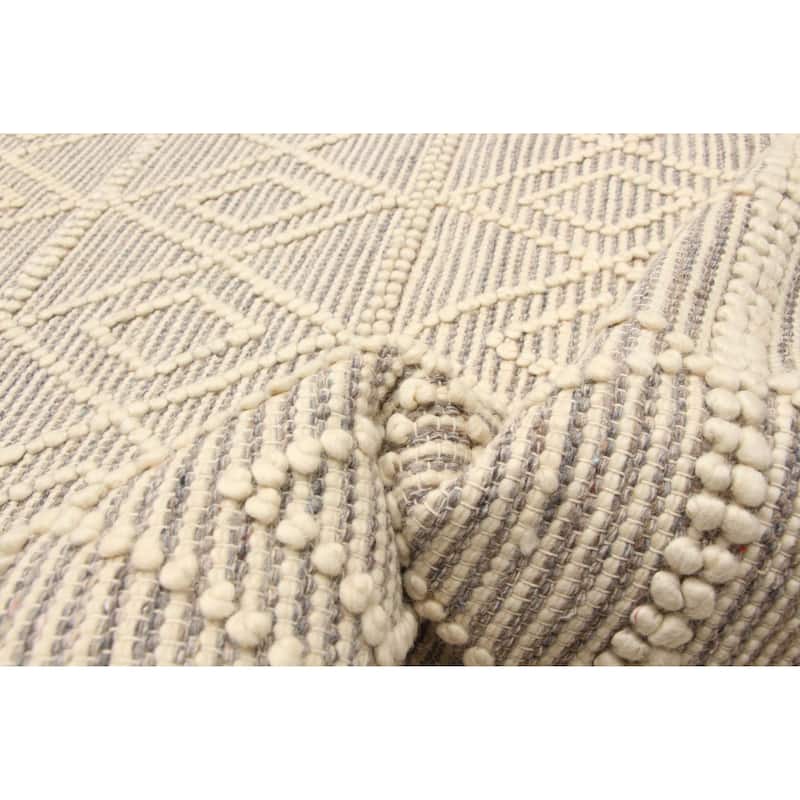 ECARPETGALLERY Braid weave Sienna Cream Wool Rug - 6'2 x 9'3