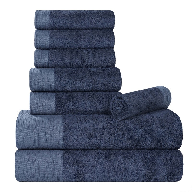 Superior Sierra Rayon From Bamboo Cotton Blend 8 Piece Bathroom Towel Set