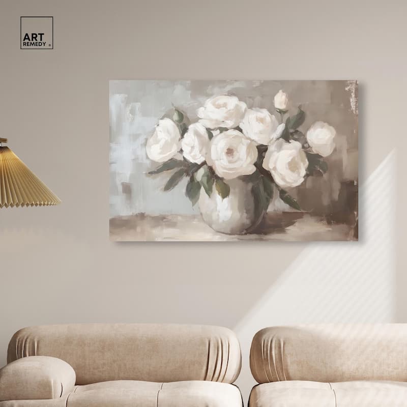 Creamy Cascade Cluster II Canvas by Art Remedy, Gallery Wrapped