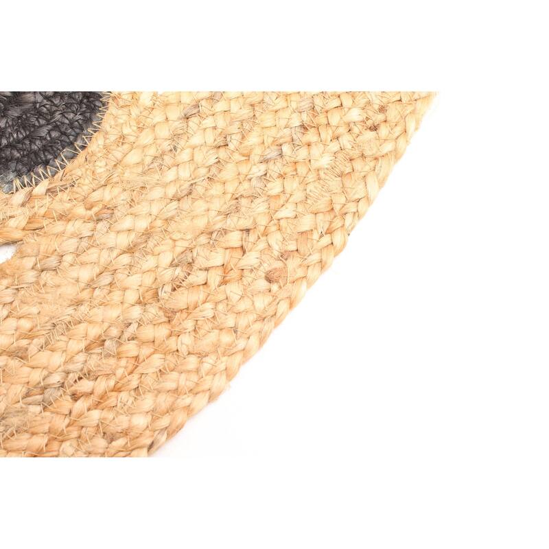 ECARPETGALLERY Braided Weave Palas Denizli Tan Jute Rug - 3'0 x 3'0