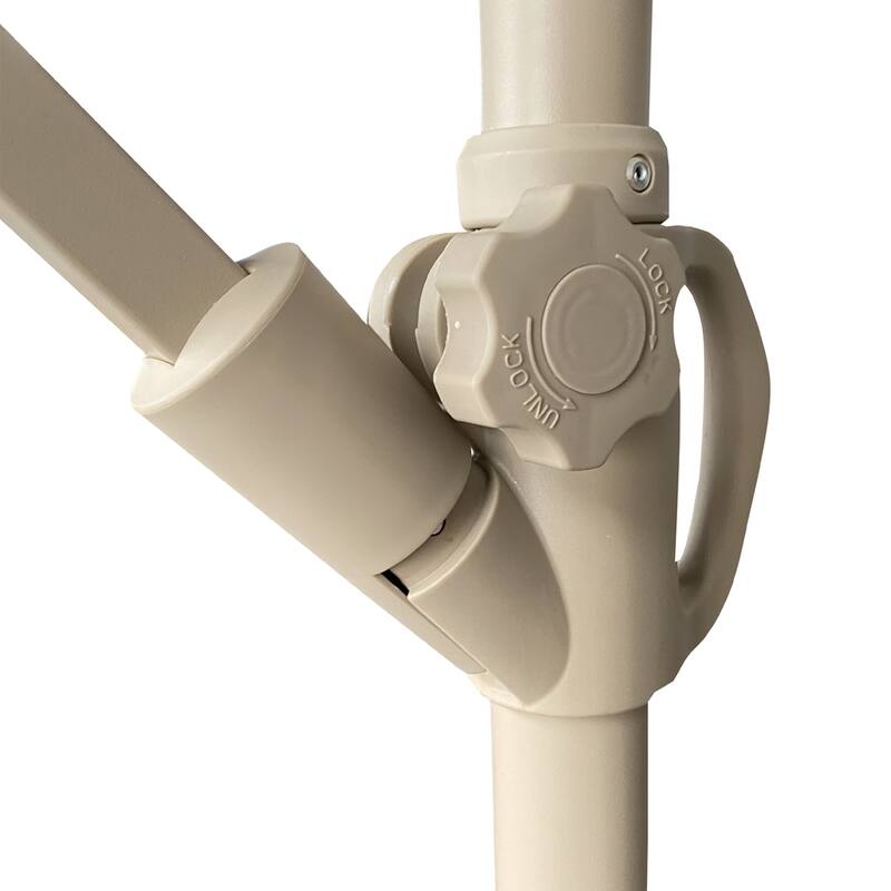 HOMYLIN 10 Ft Offset Patio Umbrella with Crank and Tilt