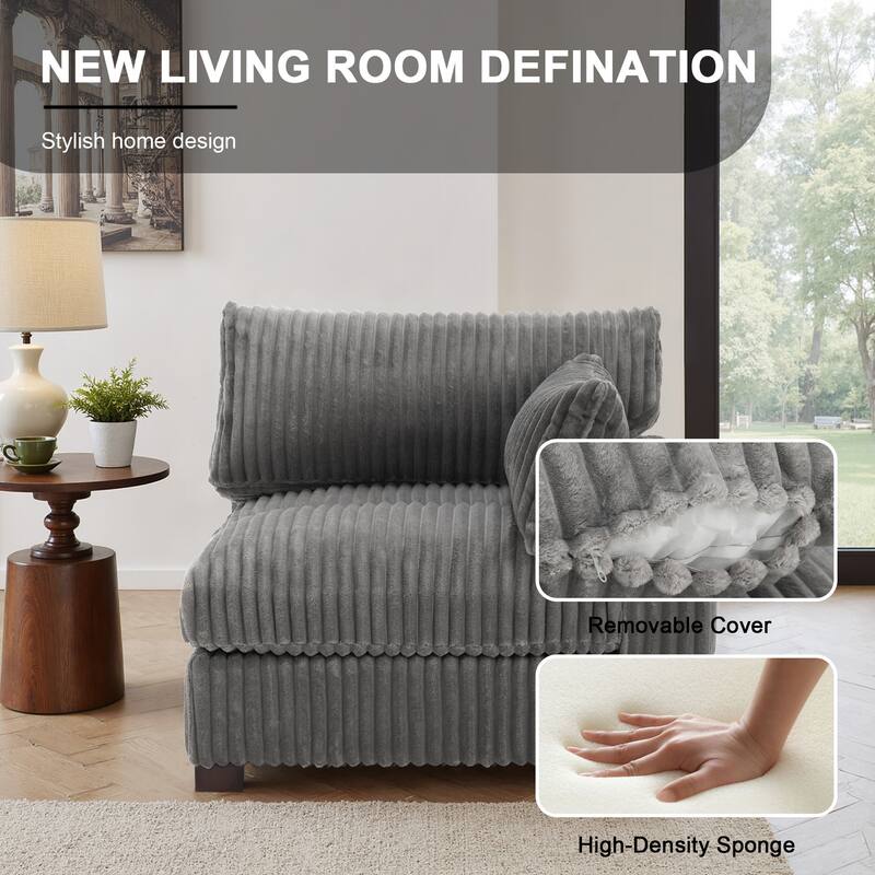 Plush Faux Fur Accent Sofa Chair