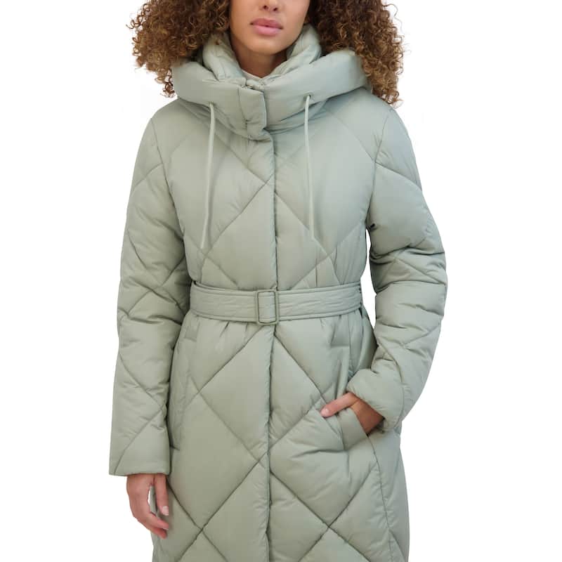 Kenneth Cole Women's Quilted Long Puffer Coat