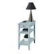 preview thumbnail 3 of 8, Convenience Concepts American Heritage 1 Drawer Chairside End Table with Shelves