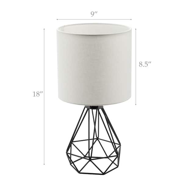 CO-Z 18-Inch Modern Table Lamp with Open Frame Metal Base for Living Room Bedroom