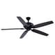preview thumbnail 10 of 10, Fircrest 60 in. Matte Black Ceiling Fan with Reversible Gray Oak-Black Oak Blades, LED Light Kit and Remote, 6 Speeds, DC Motor