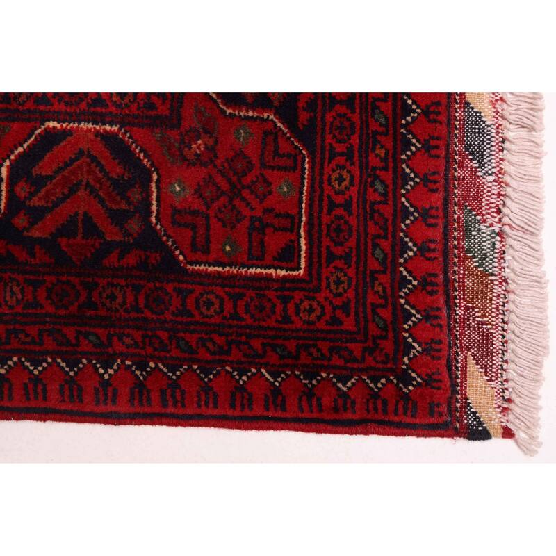 ECARPETGALLERY Hand-knotted Finest Khal Mohammadi Red Wool Rug - 4'5 x 6'6