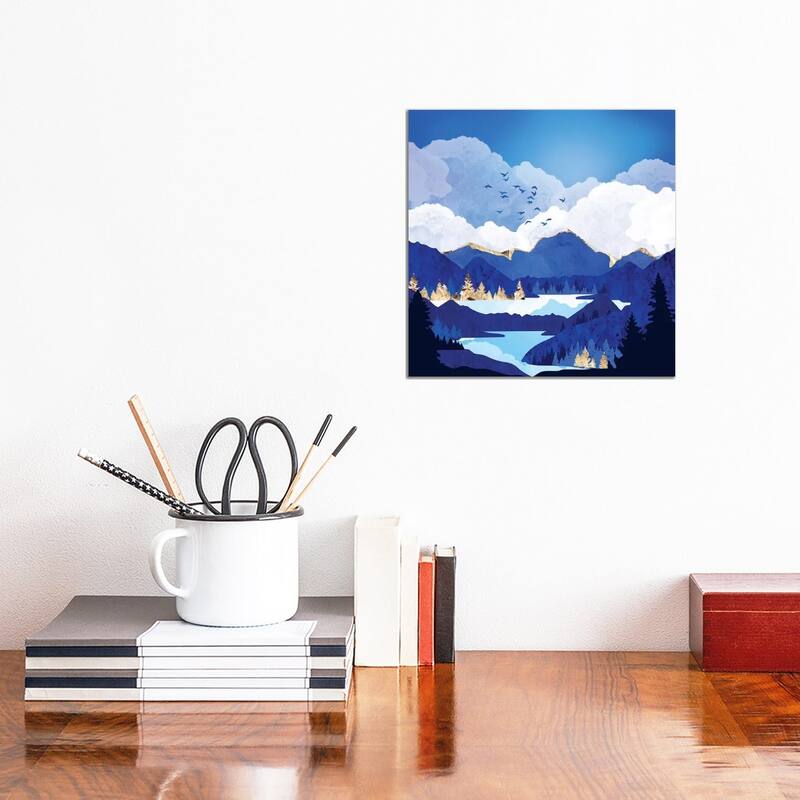 iCanvas "Blue Lake" by SpaceFrog Designs Canvas Print - 12x12x1.5