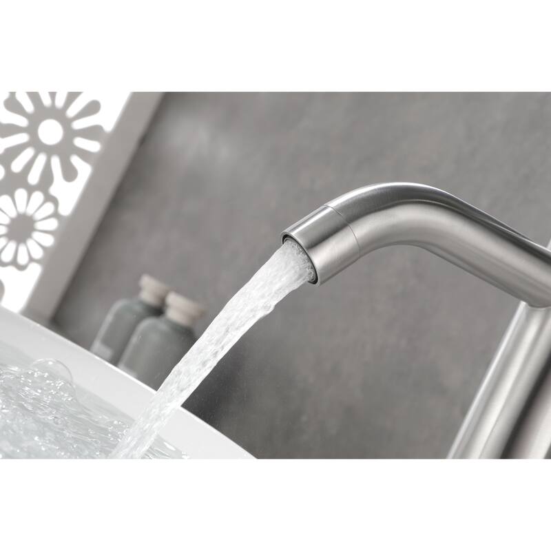 Modern Single Handle Bathroom Sink Faucet with Controls for Water Flow Speed and Temperature, Easy Clean