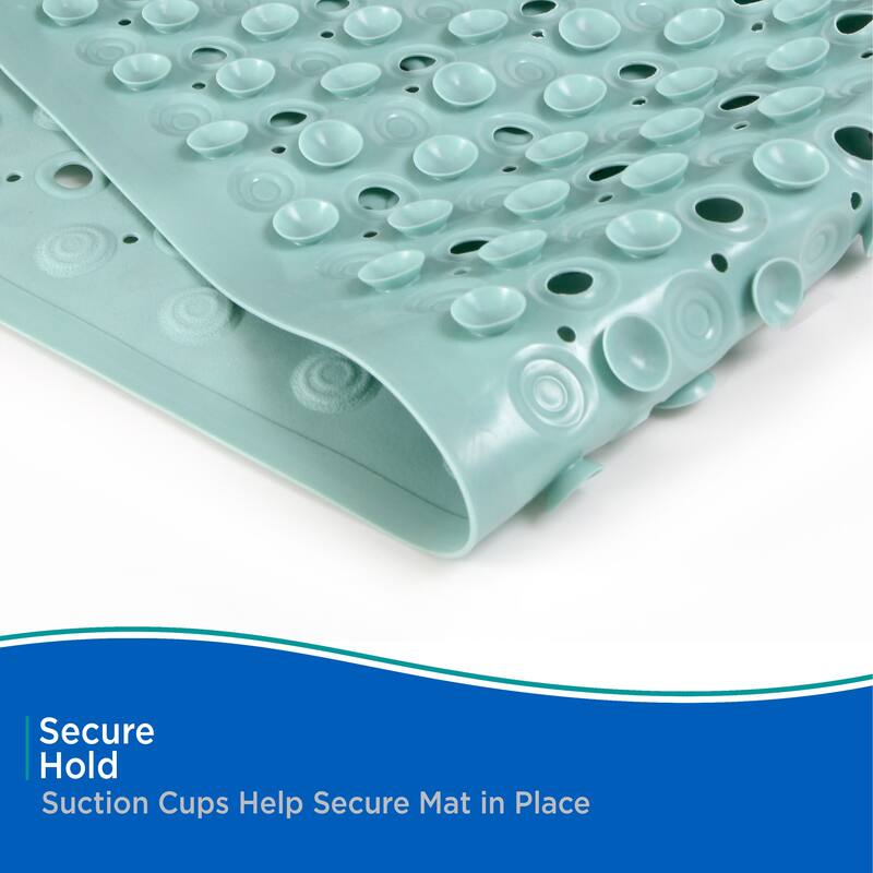 Kenney TPE Bath Shower, and Tub Mat, 15.5" W x 27.75" L