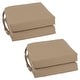 preview thumbnail 34 of 79, 16-inch Square Indoor Twill Chair Cushions (Set of 2 or 4) - 16 x 16 Set of 4 - Toffee