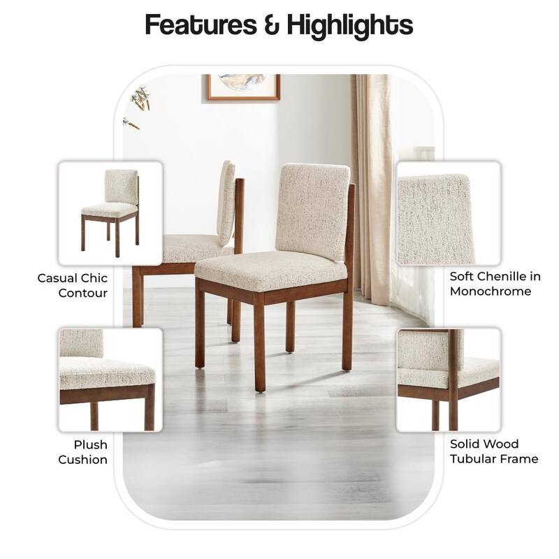 NPD Furniture Melvin Fabric Dining Side Chair (Set of 2)