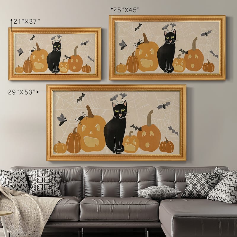 Pumpkin Patch Cats Collection D Premium Framed Canvas- Ready to Hang