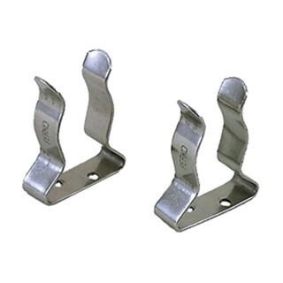 Set of 2 Stainless Contemporary Spring Clamps 5"