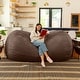 preview thumbnail 33 of 49, Jaxx 7ft Oversized Bean Bag Couch – Extra Large 3-Seat Floor Sofa with Washable Cover Play Rooms, Living Rooms & Basements