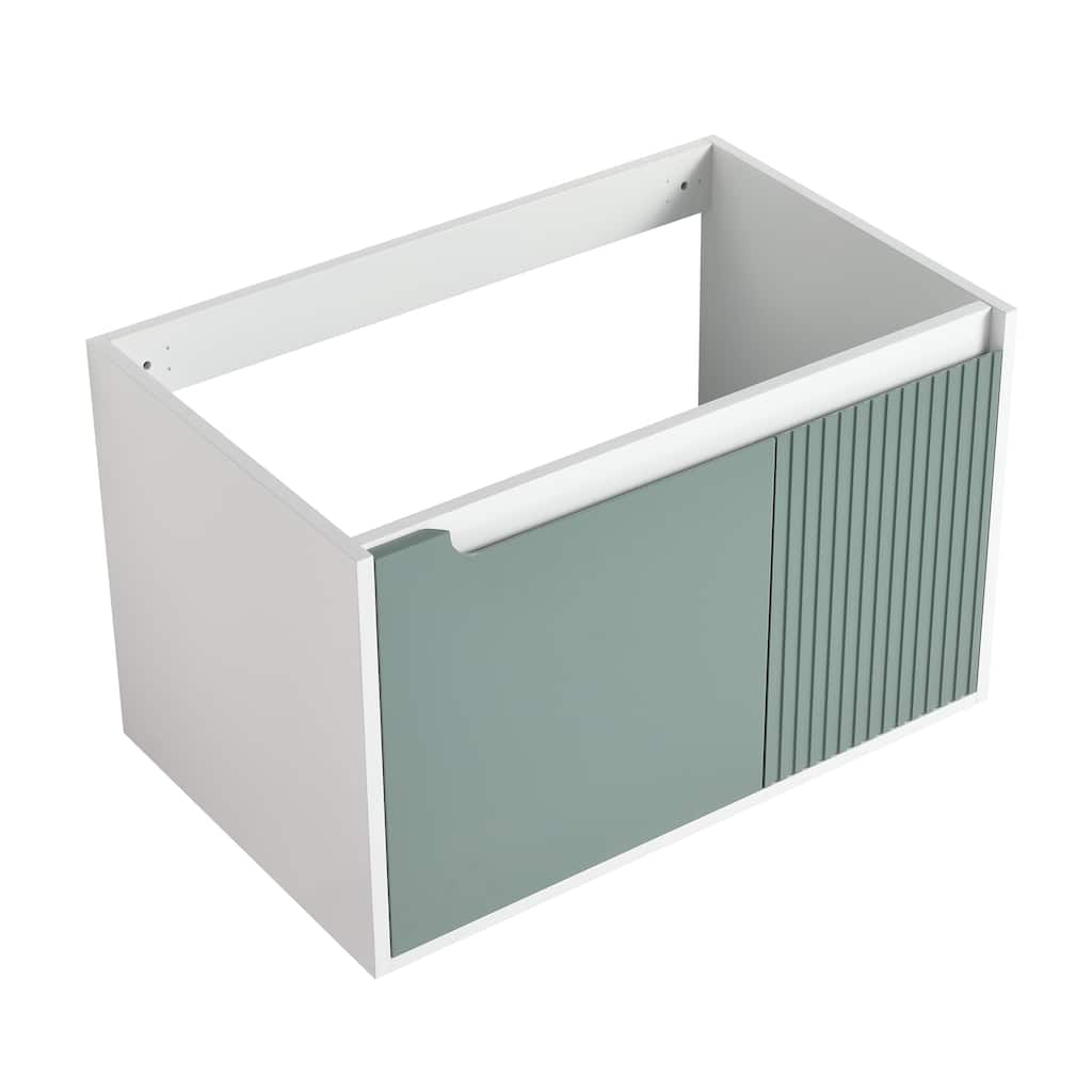 Modern 32-Inch Floating Bathroom Vanity with Storage, Durable Eco-Friendly Plywood Base, No Basin