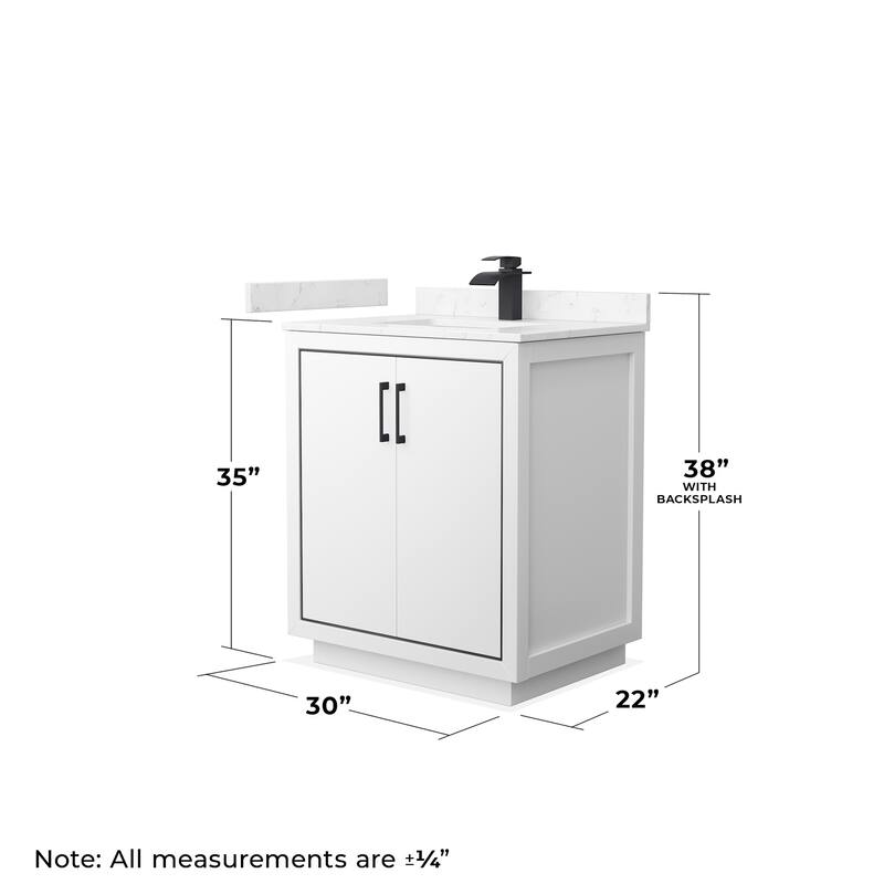 Wyndham Collection WCF1111-30S-VCA-M24 Icon 30" Free Standing Single