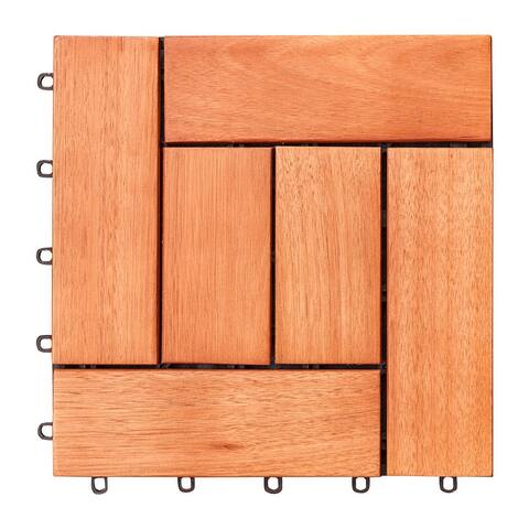 Hanalei Interlocking Wooden Decktile (Box of 10 Tiles)