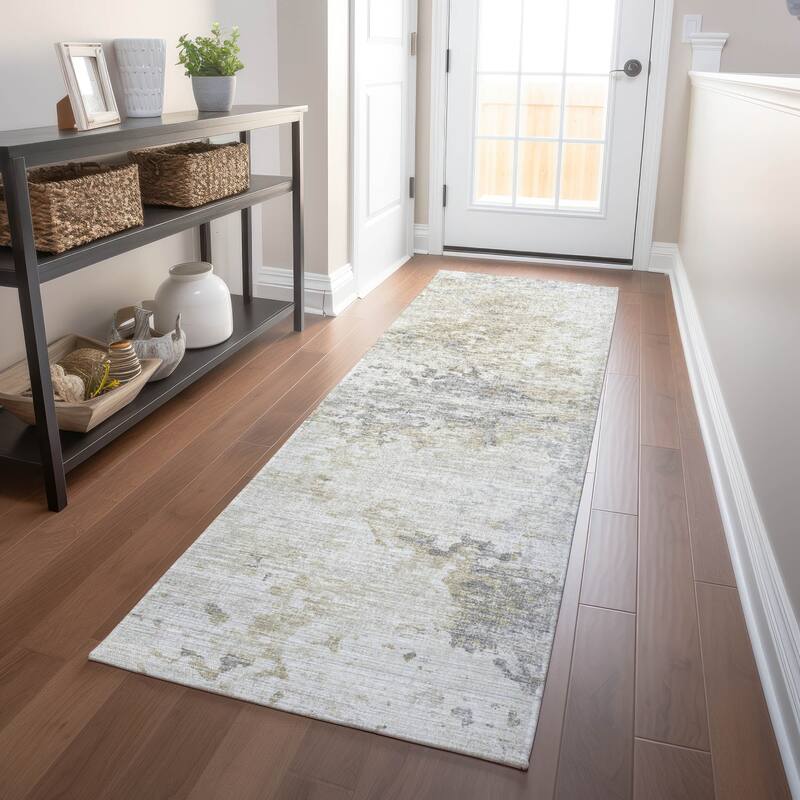 Premium Washable Super Soft Abstract Ombre Mayfield Rug - Ivory - 2' 3" x 7' 6" - Runner